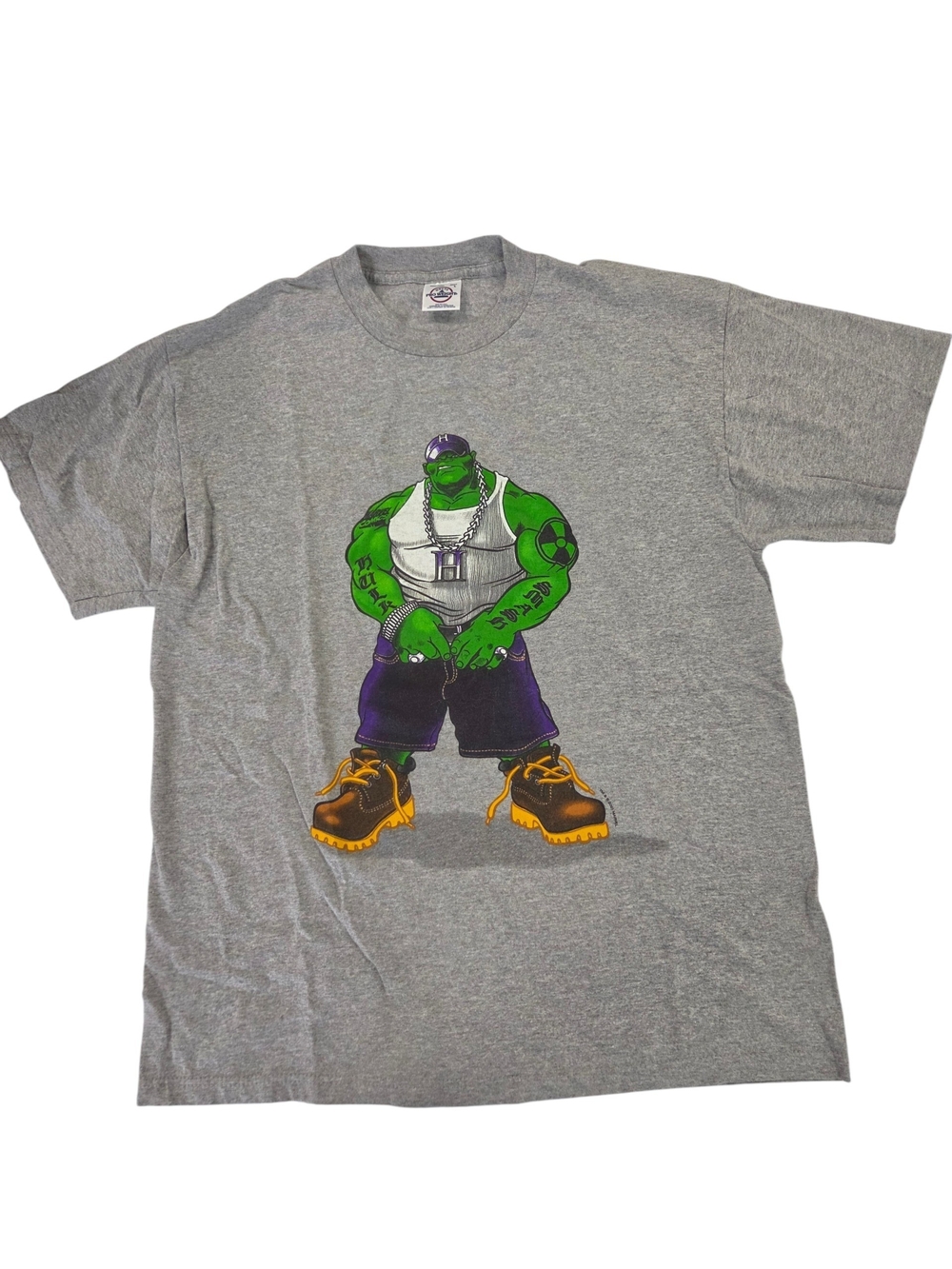 Vintage Y2K 2001 Marvel Hulk Hip Hop Hulk Timbs T Shirt Size L